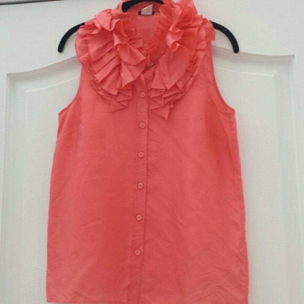 Jcrew Ruffle neck top